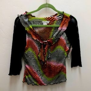Alberto Makali zebra print top new with tags